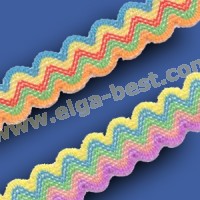 Zigzagband elastisch multicolor