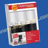 Gütermann naaigaren set zwart wit