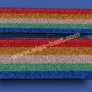 700516 Elastiek met lurex Rainbow