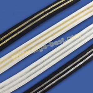 FT3272 Lurex elastiek met streep