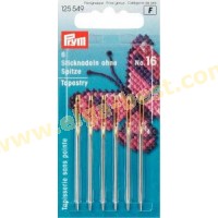 Prym 125549 Embroidery needles without point and with goldcoloured eye no. 16