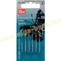 Prym 125556 Embroidery needles without point with goldcoloured eye no. 20