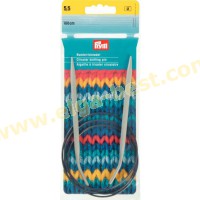 Prym 211366 Circular knitting pins aluminium 100cmx5,50mm