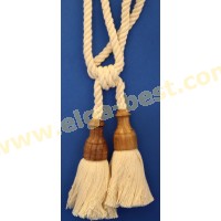 Tie backs natural - with wood and double tassle