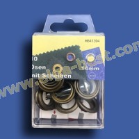 Ringes and eyes rustproof Old brass 14mm