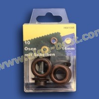 Ringes and eyes rustproof Old copper 14mm
