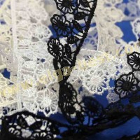 Cotton lace etched