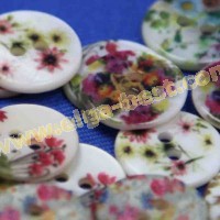 Buttons 2-holes flowers