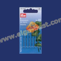 Prym 125552 Embroidery needles with point and goldcoloured eye no. 22