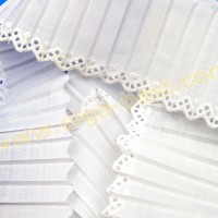 Plissé ribbon broidery cotton 50mm