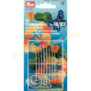 Prym 124550 Embroidery needles assortment with/without point