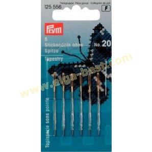 Prym 125556 Embroidery needles without point with goldcoloured eye no. 20