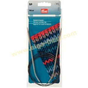 Prym 211236 Circular knitting pins aluminium 100cmx3,00mm