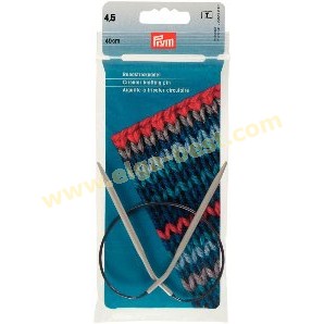 Prym 211275 Circular knitting pins aluminium 40cmx4,50mm