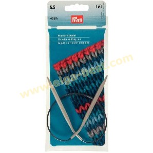 Prym 211360 Circular knitting pins aluminium 40cmx5,50mm