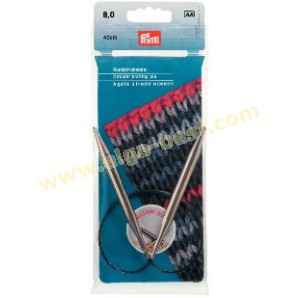 Prym 212210 Circular knitting pins brass 40cmx8,00mm