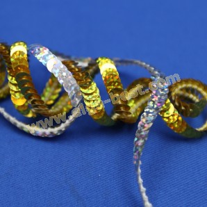Sequin braid stretch hologram 6mm