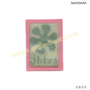 Rectangle  with flower, ibiza