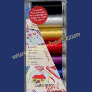 Gütermann embroidery threads set Sulky rayon no. 40 Classic