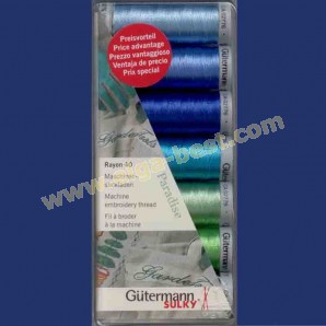 Gütermann embroidery threads set Sulky rayon no. 40 Paradise