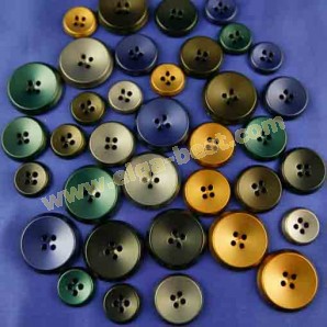 Buttons 4-holes metallic