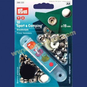 Prym 390201 Sew free press fasteners Sport & Camping MS silvercolored