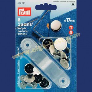 Prym 622240 Jeans buttons Smooth