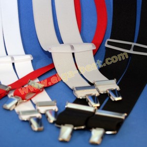 Mens Suspenders 4 - clips uni colours