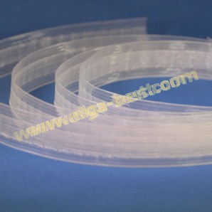 Pleating tape transparent