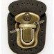 Prym 417980 Tuck lock for sewing on brown/antique brass
