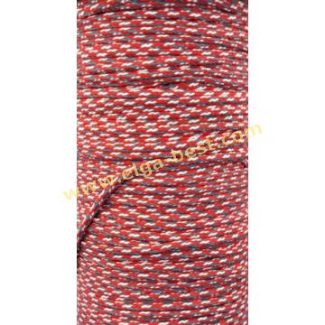 429552 Koord katoen 3-kleurig 200m rood wit grijs