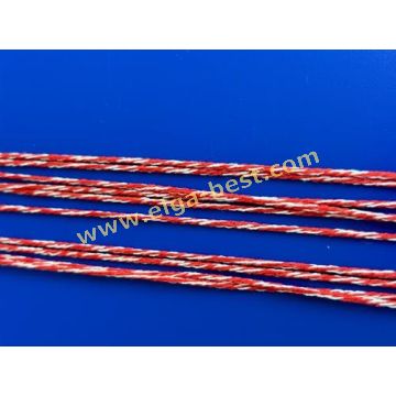 451174/144 Twisted medailleKoord  50m 519 rood wit