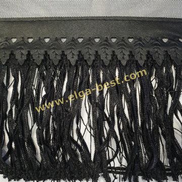 927100 Fringe imitation leather luxury 13cm 7m black