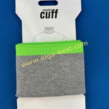 Cuffs Boordje 135x7cm - grijs/neongroen