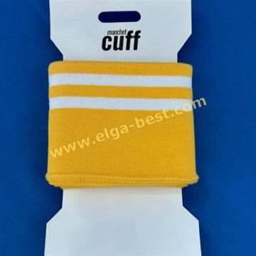 Cuffs Boordje 135x7cm - 1-H Geel/wit