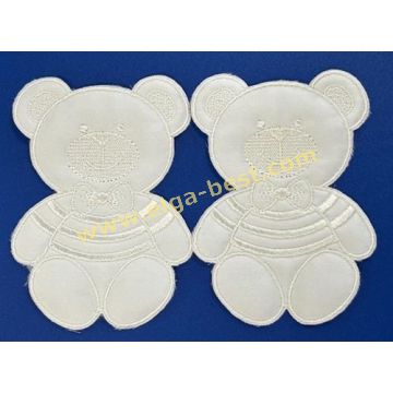 25760/75702 Beren satijn 10cm 50x ivoor