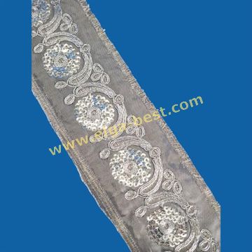 981124 Jeansband pailletten 7cm 7m 0002 grijs