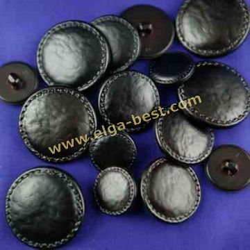 3307S-54"-35mm Achtersteek Imitatie leder 25x 09 zwart