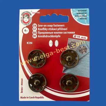 10-Sew on snap fasteners bronze