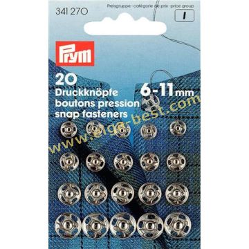 341271 Aannaaidrukknoop MS ass 6-11mm 5x20 zwart