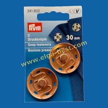 341802 Aannaaibare Drukknoop 30mm roségoud 5x2