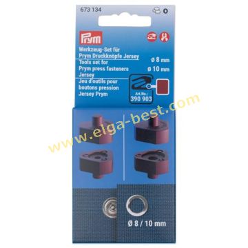 673134 Gereedschap set jersey drukknoop 8mm 3x