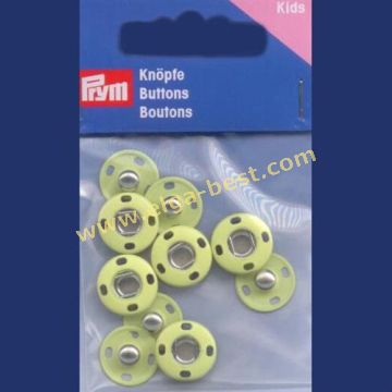 341904 Aannaaidrukknoop metaal 14mm 3x5 geel