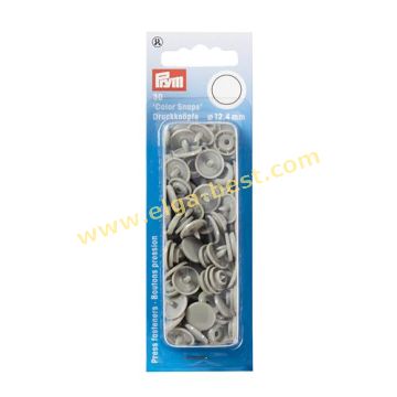 393124 Drukknoop colorsnaps 12,4mm 5x30 grijs