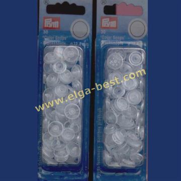 393198 Drukknoop colorsnaps 12,4mm 5x30 transparant mat
