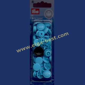 393446 Drukknoop colorsnaps 13,6mm 5x21 bloem turquoise