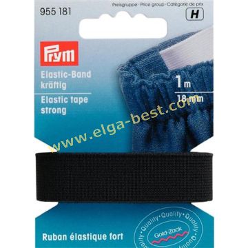 955181 Elastic strong  18mm 1m 5x black