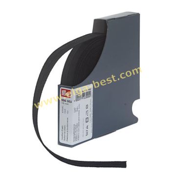 956053 Knoopsgaten elastiek 18mm 10m zwart