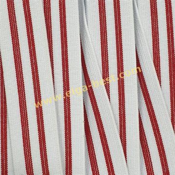 9501812 Elastiek streep 25mm 25m 115 wit rood