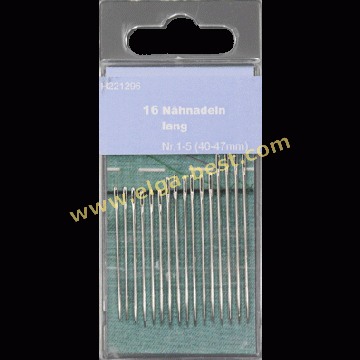 H221296 Naainaalden staal lang ass nr.1-5 5x16st